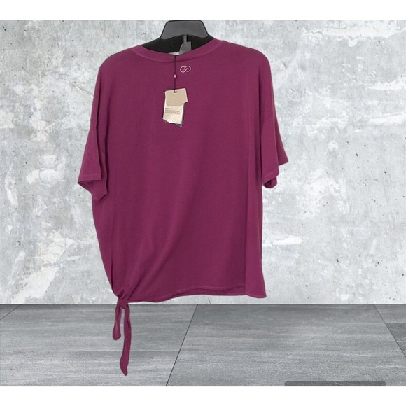 CALIA Carrie Underwood Tie Front Athletic Tee Womens Small Fuchsia Pink New - Picture 2 of 7